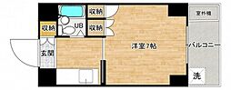 コウノビル 1Kの間取図画像