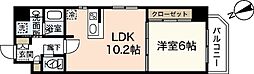 プロムナード二葉の里 1LDKの間取図画像