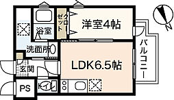 Katayamaビル25 1LDKの間取図画像