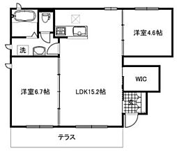 ベルソー2B 2LDKの間取図画像