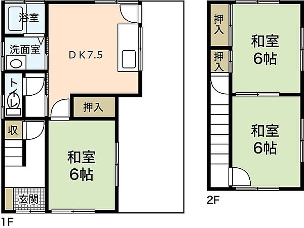 小田貸家（戸坂山根2丁目） ｜広島県広島市東区戸坂山根2丁目(賃貸一戸建3DK・--・66.94㎡)の写真 その2