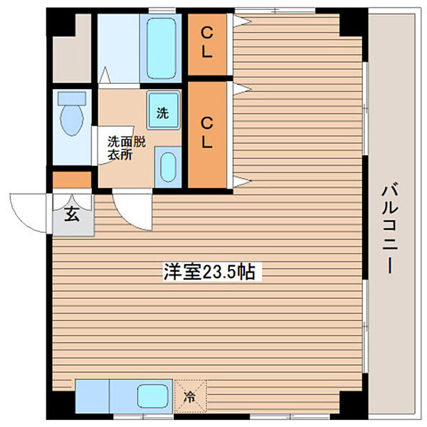 広島県広島市中区南竹屋町(賃貸マンション1R・6階・47.56㎡)の写真 その2