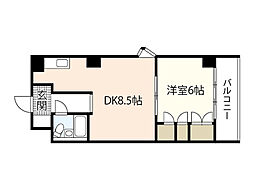 グレース天満町 1LDKの間取図画像