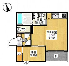 広島県広島市中区南千田西町（賃貸アパート1LDK・2階・30.85㎡） その2