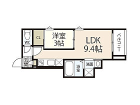 広島県広島市中区江波東1丁目（賃貸アパート1LDK・3階・30.98㎡） その2