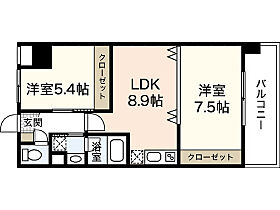 広島県広島市中区十日市町2丁目（賃貸マンション2LDK・6階・49.96㎡） その2