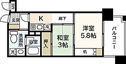 モア・マリオ平和公園 2Kの間取図画像