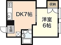 メゾンイノウエ 1DKの間取図画像
