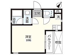 クリスタルコート ワンルームの間取図画像