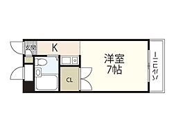ロイヤルガーデン ワンルームの間取図画像