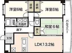 グロリオーサ 3LDKの間取図画像