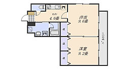 アンフィニ河原町 2Kの間取図画像