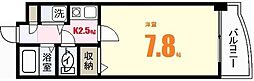 シャイン中筋 1Kの間取図画像