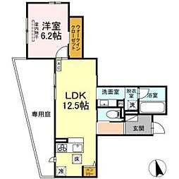 サクラテラス 1LDKの間取図画像