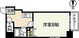 エスパシオ十日市 1Kの間取図画像