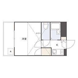 大竹PART4レジデンス 1Kの間取図画像