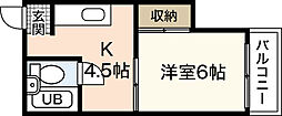 REFLA 1DKの間取図画像