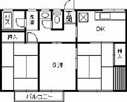 シティハイム竹村 3DKの間取図画像