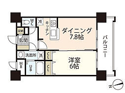 J・grace十日市 1LDKの間取図画像