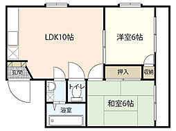 フェニックス翠 2LDKの間取図画像