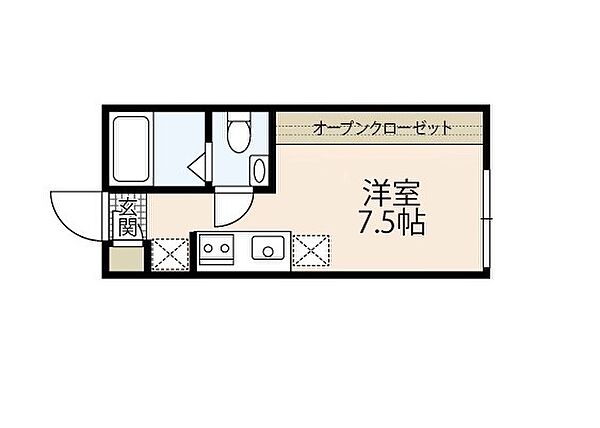 トワスール美の里 ｜広島県広島市佐伯区美の里2丁目(賃貸アパート1R・2階・17.36㎡)の写真 その2