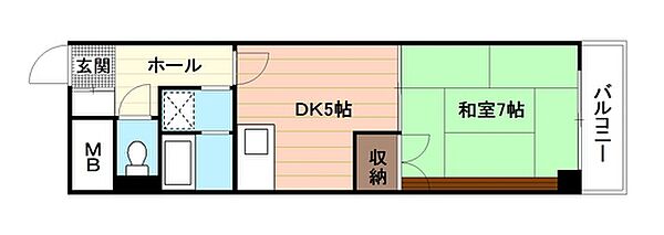 イトービル3 ｜広島県広島市西区大芝3丁目(賃貸マンション1DK・2階・32.50㎡)の写真 その2