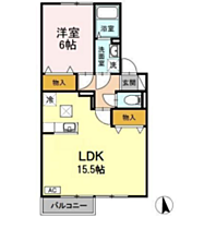 アルブル楠  ｜ 山口県岩国市楠町1丁目（賃貸アパート1LDK・1階・50.42㎡） その2