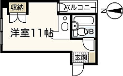 サニーベル住吉 ワンルームの間取図画像