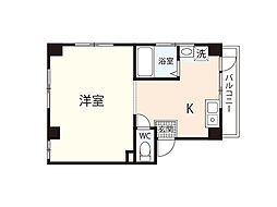 浜本ビル ワンルームの間取図画像