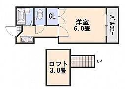 オレンジハウス 1Kの間取図画像