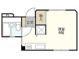 マルサンビル ワンルームの間取図画像