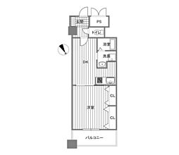 並木WING 1DKの間取図画像