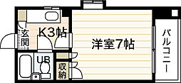 第3松岡ビル 1Kの間取図画像