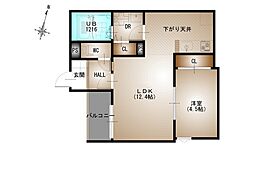 Regalest-F 井口2 2階1LDKの間取り