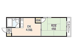 ホームズヤマグチ 1DKの間取図画像