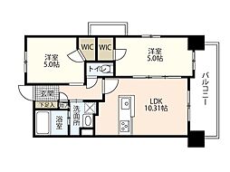 ソフィアコート江波南 2LDKの間取図画像
