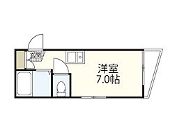OKKビル ワンルームの間取図画像