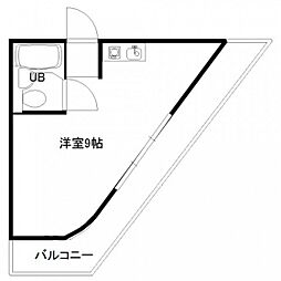 バザレ ワンルームの間取図画像