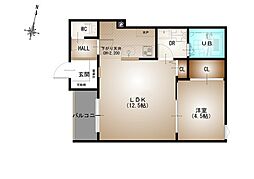Regalest-F 井口1 1階1LDKの間取り