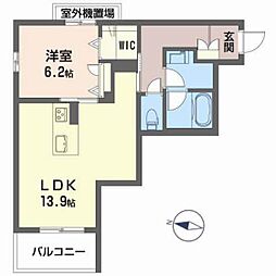 RiCasa 1LDKの間取図画像