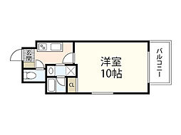 プランドール五日市 1Kの間取図画像