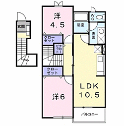 パーク・レガシィ2 2LDKの間取図画像