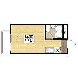 サウスガーデン ワンルームの間取図画像