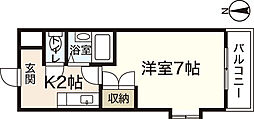 メゾンマスイ 1Kの間取図画像