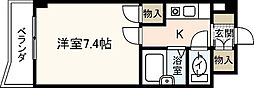 ソレーユ西山 1Kの間取図画像