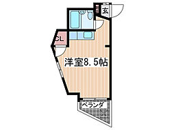 天満ビル ワンルームの間取図画像