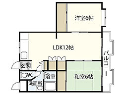 テントハウス山崎 2LDKの間取図画像