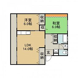 SGMマンション 2LDKの間取図画像