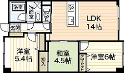スカイアーク51五日市 3LDKの間取図画像