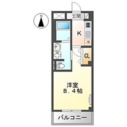 サウザンドグラス 1Kの間取図画像